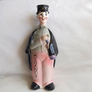 Vintage Drunk Police Officer Brandy Decanter Made in Japan